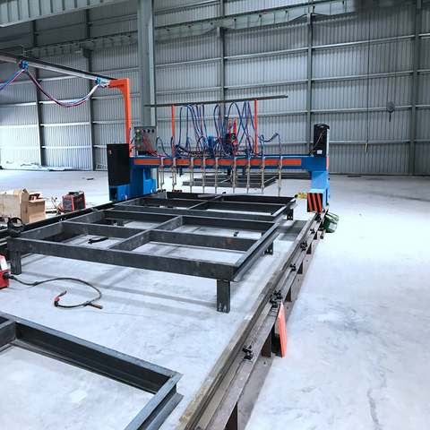 Type hydraulique de découpeuse stable horizontale de plasma et de flamme de représentation pour la structure métallique