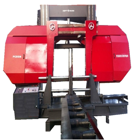 Machine de cytting de scie à bande métallique à double colonne pour centrale électrique en acier au carbone